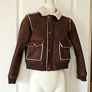 Joe Fresh Jackets & Coats | Boys Joe Fresh Jacket | Color: Brown suede & creme